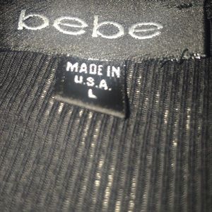 BEBE long sleeve black shirt